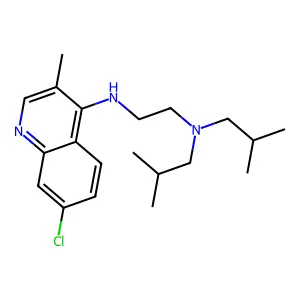 N-(7-chloro-3-methyl-4-quinolyl)-N',N'-diisobutyl-ethane-1,2-diamine structure