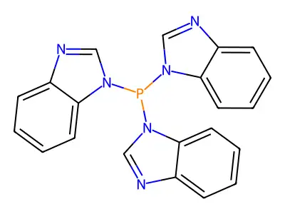 1H-Benzimidazole, 1,1',1''-phosphinylidynetris- structure