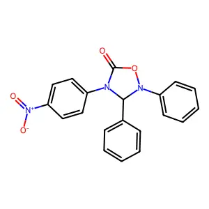 4-(4-Nitrophenyl)-2,3-diphenyl-1,2,4-oxadiazolidin-5-one structure