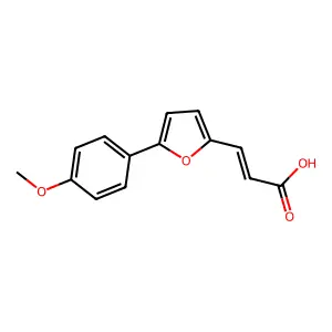 2-Propenoic acid, 3-[5-(4-methoxyphenyl)-2-furanyl]-, (E)- structure