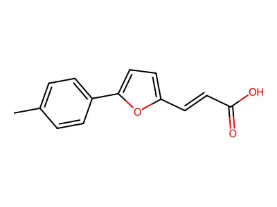 2-Propenoic acid, 3-[5-(4-methylphenyl)-2-furanyl]-, (E)- structure
