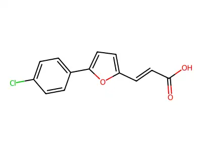 3-[5-(4-Chlorophenyl)-2-furyl]prop-2-enoic acid structure