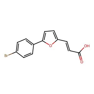 2-Propenoic acid, 3-[5-(4-bromophenyl)-2-furanyl]-, (E)- structure