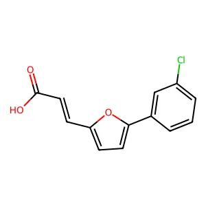 2-Propenoic acid, 3-[5-(3-chlorophenyl)-2-furanyl]-, (E)- structure