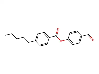 Benzoic acid, 4-pentyl-, 4-formylphenyl ester structure