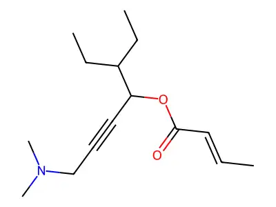 [1-(dimethylamino)-5-ethylhept-2-yn-4-yl] (E)-but-2-enoate structure
