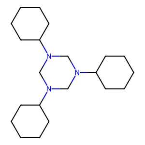 1,3,5-Tricyclohexylhexahydro-1,3,5-triazine structure