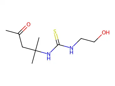 N-(2-Hydroxyethyl)-N'-(2-methyl-4-oxopentan-2-yl)thiourea structure
