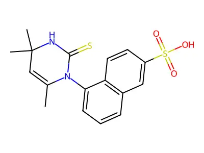 2-Naphthalenesulfonic acid, 5-(2-mercapto-4,4,6-trimethyl-1(4H)-pyrimidinyl)- structure