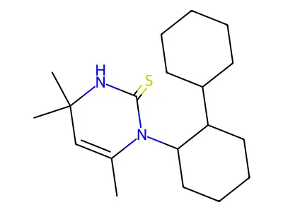 1-((1,1'-Bi(cyclohexane))-2-yl)-4,4,6-trimethyl-1,4-dihydropyrimidine-2-thiol structure