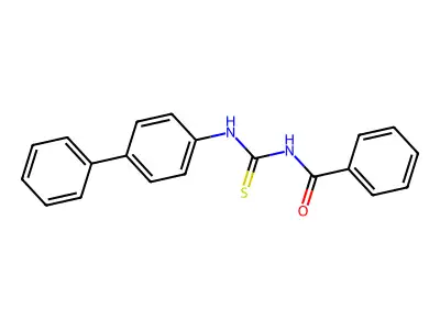 N-(((1,1'-Biphenyl)-4-ylamino)thioxomethyl)benzamide structure