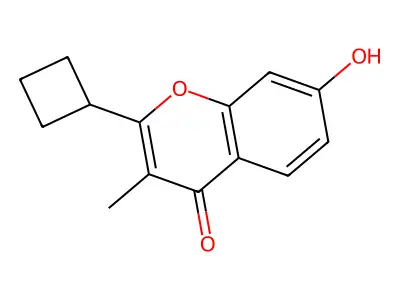 2-Cyclobutyl-7-hydroxy-3-methyl-4H-1-benzopyran-4-one structure