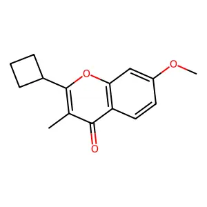 2-Cyclobutyl-7-methoxy-3-methyl-4H-1-benzopyran-4-one structure