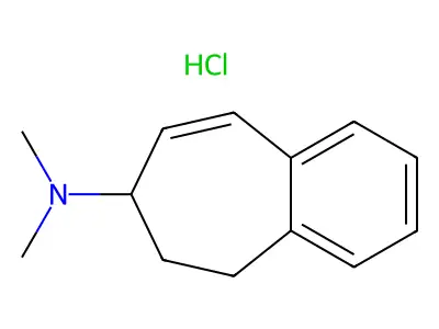 5H-Benzocyclohepten-7-amine, 6,7-dihydro-N,N-dimethyl-, hydrochloride structure