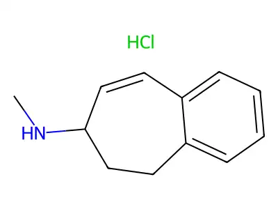 N-Methyl-6,7-dihydro-5H-benzo(7)annulen-7-amine--hydrogen chloride (1/1) structure