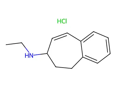 N-Ethyl-6,7-dihydro-5H-benzo(7)annulen-7-amine--hydrogen chloride (1/1) structure
