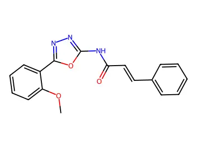 N-[5-(2-methoxyphenyl)-1,3,4-oxadiazol-2-yl]-3-phenylprop-2-enamide structure