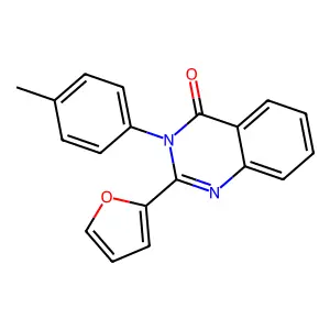 4(3H)-Quinazolinone, 2-(2-furanyl)-3-(4-methylphenyl)- structure