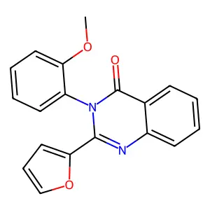 4(3H)-Quinazolinone, 2-(2-furanyl)-3-(2-methoxyphenyl)- structure