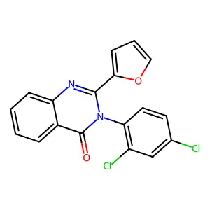 4(3H)-Quinazolinone, 3-(2,4-dichlorophenyl)-2-(2-furanyl)- structure
