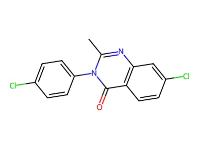 4(3H)-Quinazolinone, 7-chloro-3-(4-chlorophenyl)-2-methyl- structure