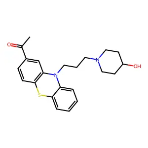 Ketone, 10-(3-(4-hydroxypiperidino)propyl)phenothiazin-2-yl methyl structure