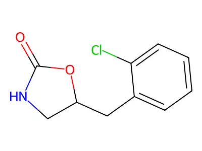 2-Oxazolidinone, 5-((2-chlorophenyl)methyl)- structure