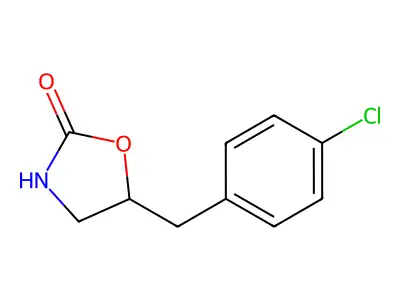 2-Oxazolidinone, 5-((4-chlorophenyl)methyl)- structure