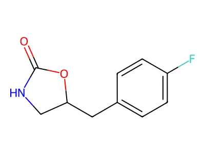 2-Oxazolidinone, 5-((4-fluorophenyl)methyl)- structure