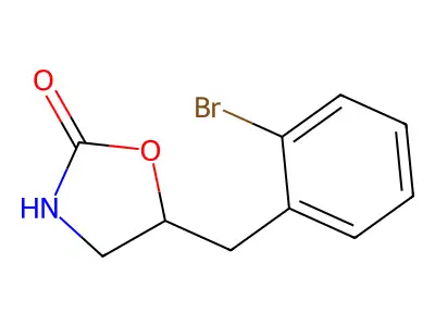 5-((2-Bromophenyl)methyl)-2-oxazolidinone structure