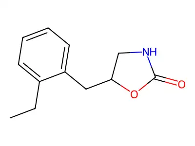 2-Oxazolidinone, 5-((2-ethylphenyl)methyl)- structure
