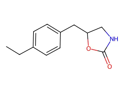 2-Oxazolidinone, 5-((4-ethylphenyl)methyl)- structure