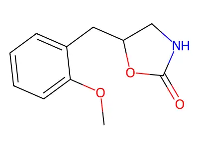2-Oxazolidinone, 5-((2-methoxyphenyl)methyl)- structure