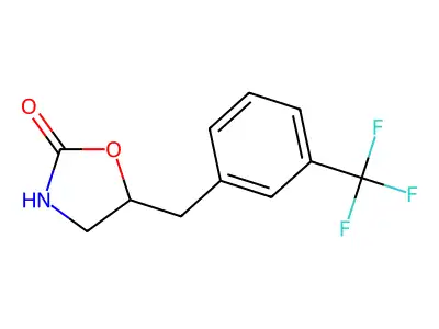2-Oxazolidinone, 5-((3-(trifluoromethyl)phenyl)methyl)- structure
