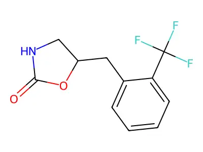 2-Oxazolidinone, 5-((2-(trifluoromethyl)phenyl)methyl)- structure