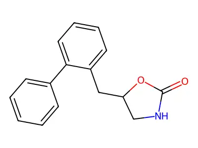 2-Oxazolidinone, 5-((1,1'-biphenyl)-2-ylmethyl)- structure