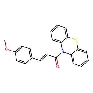 10H-Phenothiazine, 10-[3-(4-methoxyphenyl)-1-oxo-2-propenyl]- structure