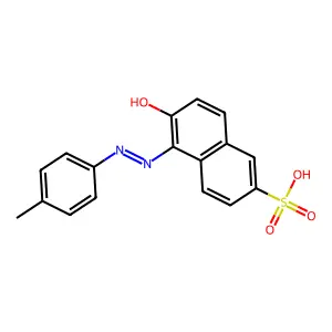 6-Hydroxy-5-((4-methylphenyl)diazenyl)-2-naphthalenesulfonic acid structure