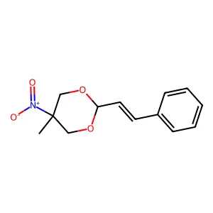 5-Methyl-5-nitro-2-(2-phenylethenyl)-1,3-dioxane structure
