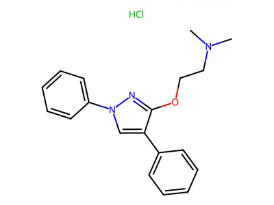 Diphenyl-1,4 beta-dimethylaminoethoxy-3 pyrazole chlorhydrate [French] structure