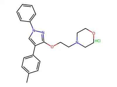 Morpholine, 4-(2-((4-(4-methylphenyl)-1-phenyl-1H-pyrazol-3-yl)oxy)ethyl)-, monohydrochloride structure