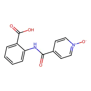 Benzoic acid, o-isonicotinamido-, 1'-oxide structure