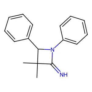 3,3-Dimethyl-1,4-diphenylazetidin-2-imine structure