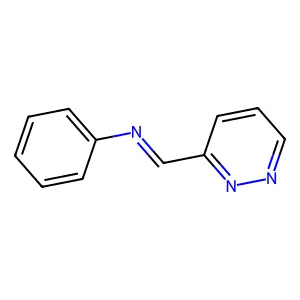 (E)-N-Phenyl-1-(pyridazin-3-yl)methanimine structure