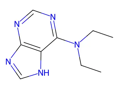 N,N-diethyl-7H-purin-6-amine structure