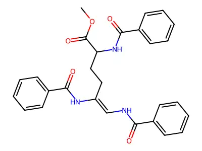 Methyl 2,5,6-tribenzamidohex-5-enoate structure