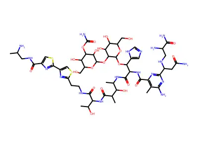 N(sup 1)-(2-Aminopropyl)bleomycinamide structure