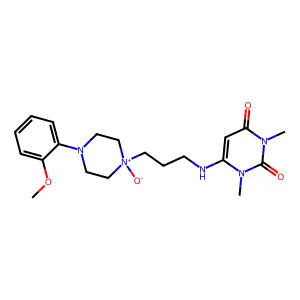 6-[3-[4-(2-Methoxyphenyl)piperazinyl-1-oxide]propylamino]-1,3-dimethyluracil structure