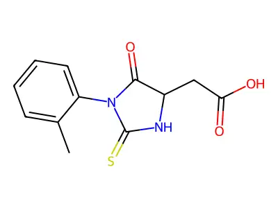 1-(2-Methylphenyl)-5-oxo-2-thioxo-4-imidazolidineacetic acid structure