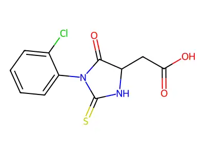 4-Imidazolidineacetic acid, 1-(2-chlorophenyl)-5-oxo-2-thioxo- structure